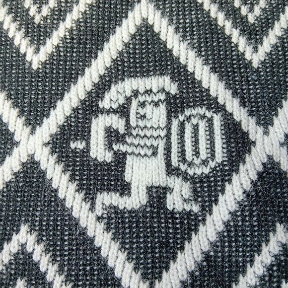 JC & Lewis Aztec Warrior M Sweater Women Black Pink Geometric Retro Vintage 80s - Picture 8 of 12